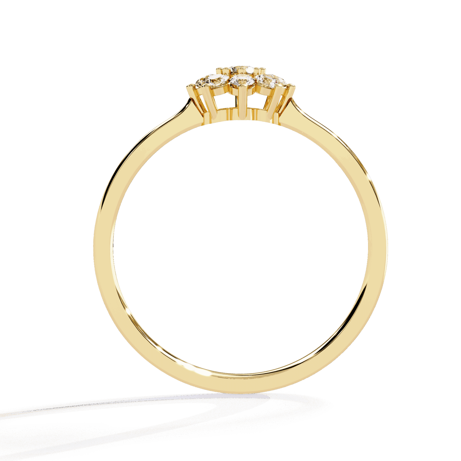 0.15 Carat Round Minimal Statement Ring in Moissanite | House of Estara