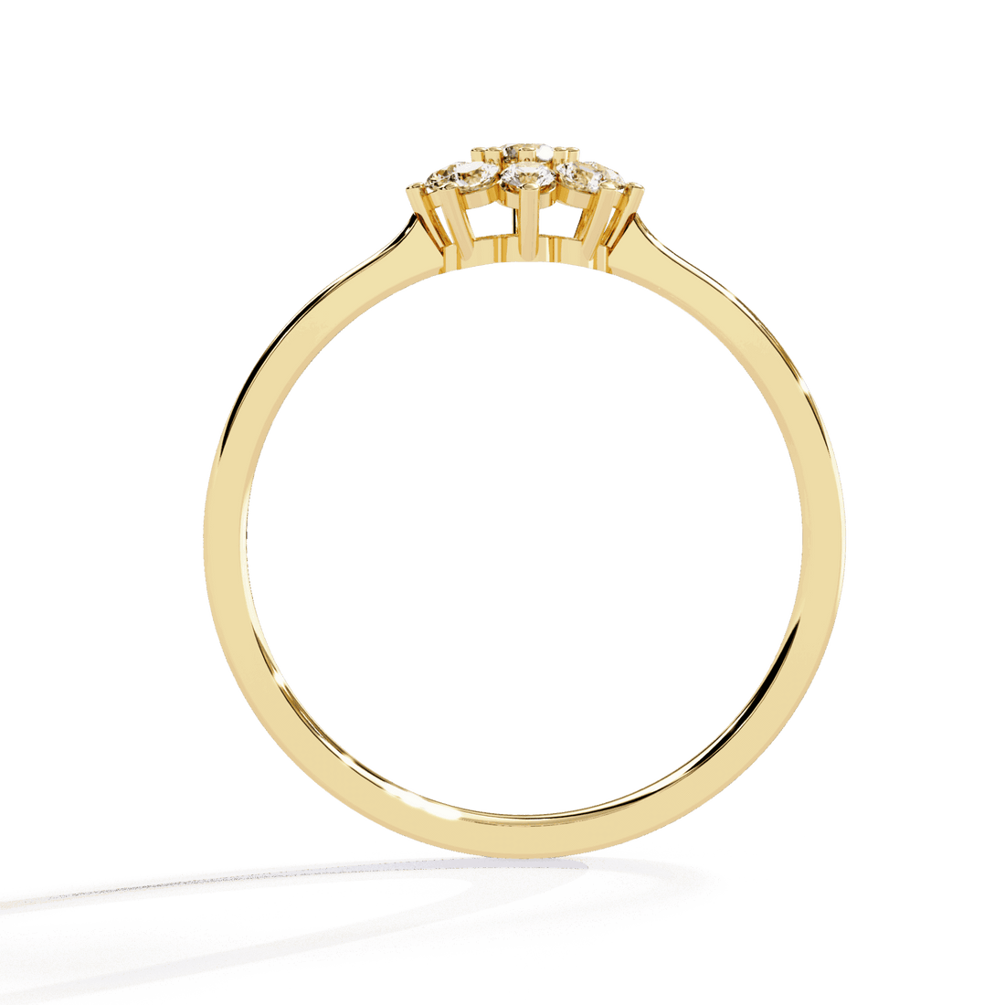 0.15 Carat Round Minimal Statement Ring in Moissanite | House of Estara
