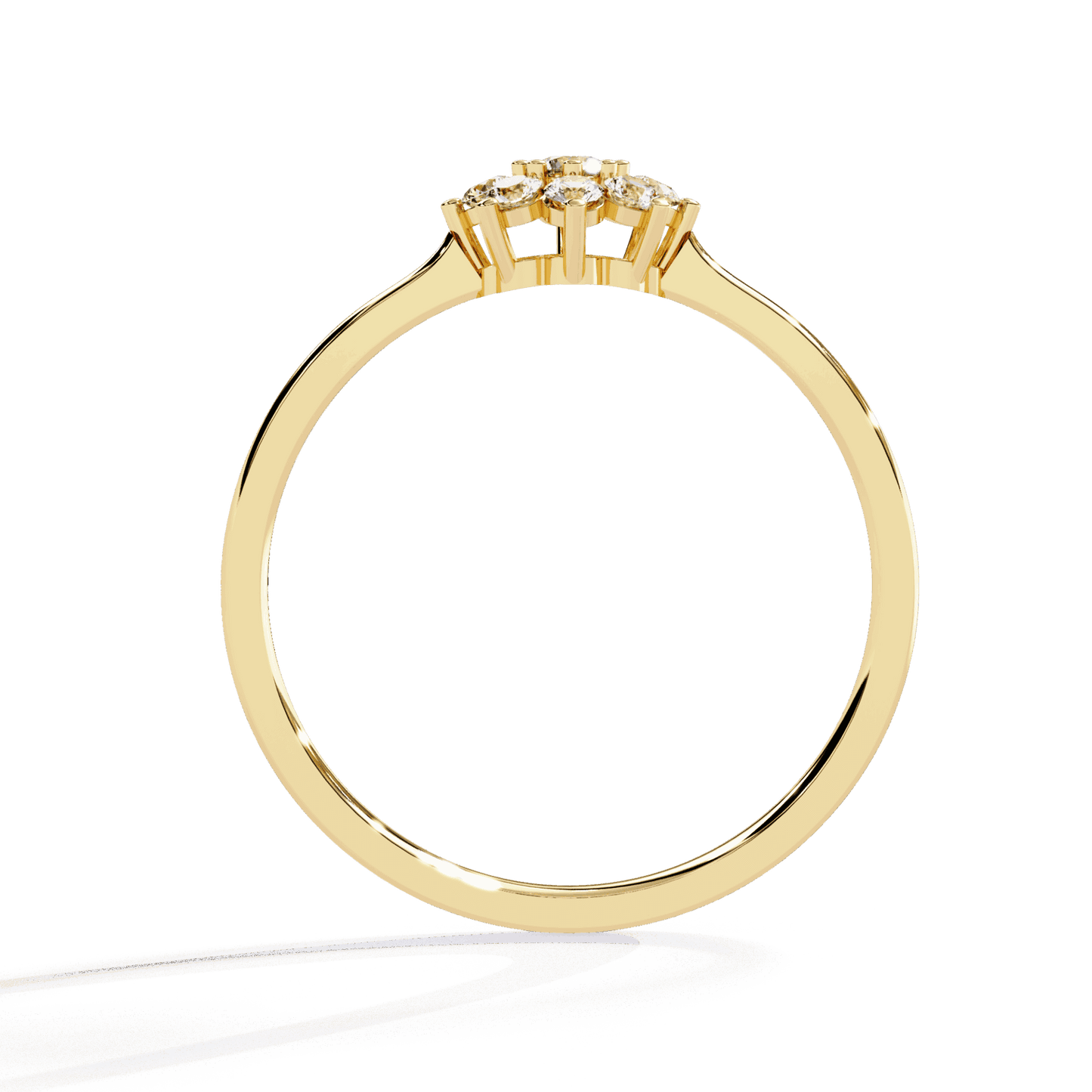 0.15 Carat Round Minimal Statement Ring in Moissanite | House of Estara