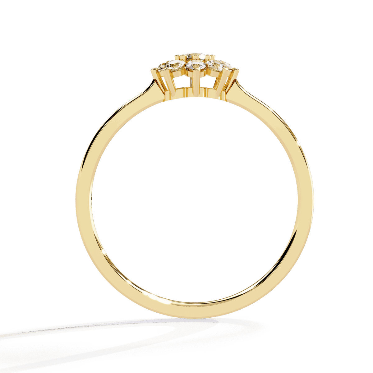 0.15 Carat Round Minimal Statement Ring in Moissanite | House of Estara