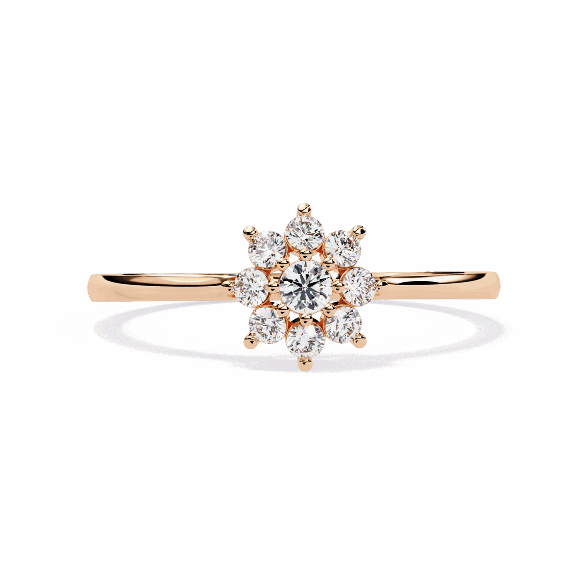 0.15 Carat Round Minimal Statement Ring in Moissanite | House of Estara