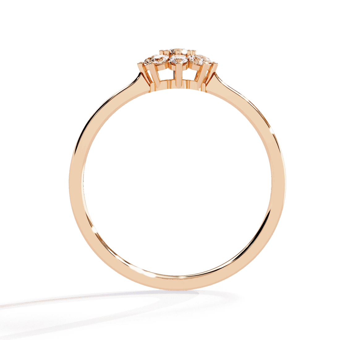 0.15 Carat Round Minimal Statement Ring in Moissanite | House of Estara