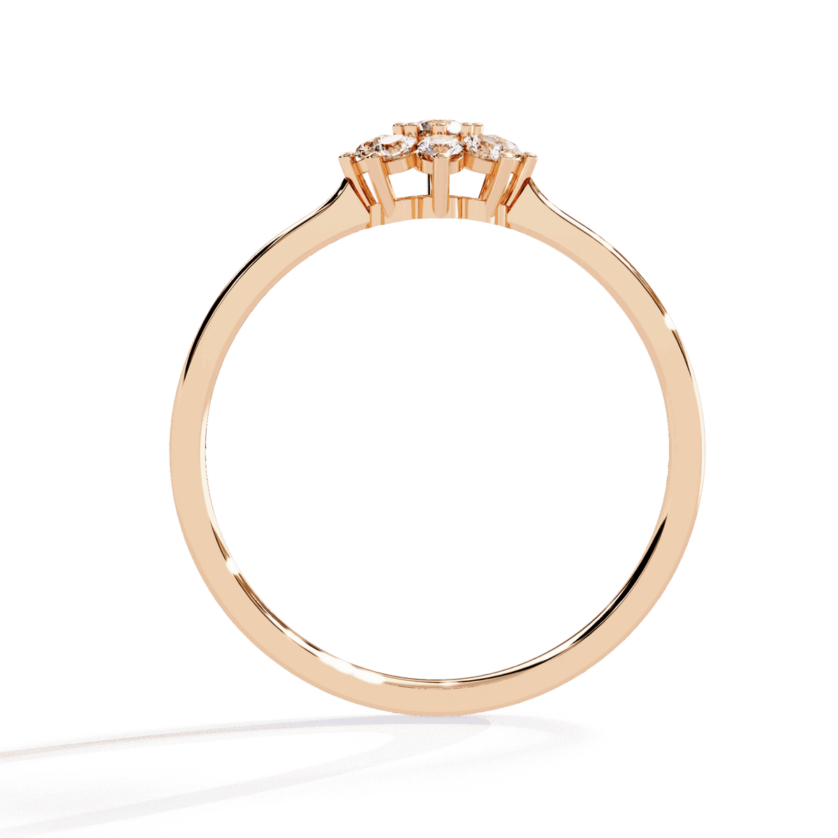 0.15 Carat Round Minimal Statement Ring in Moissanite | House of Estara