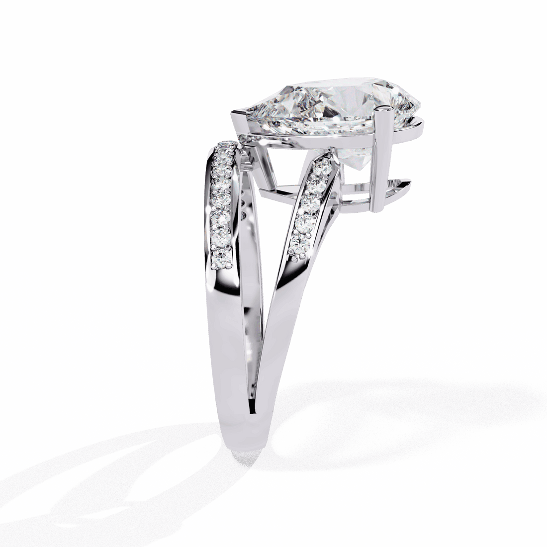 5.75 Carat Pear Bezel Setting Solitaire Ring in Moissanite | House of Estara