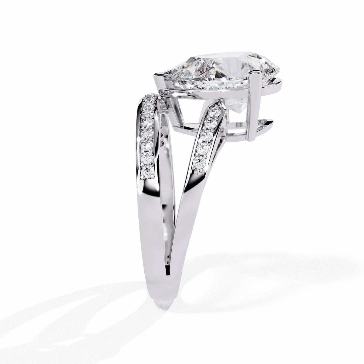 5.75 Carat Pear Bezel Setting Solitaire Ring in Moissanite | House of Estara