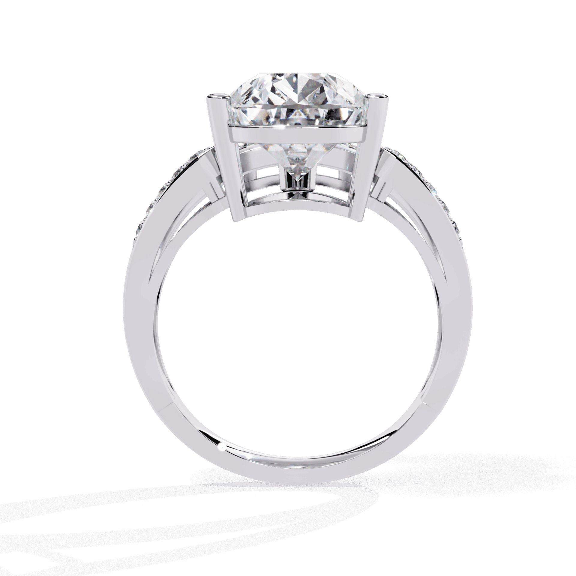 5.75 Carat Pear Bezel Setting Solitaire Ring in Moissanite | House of Estara