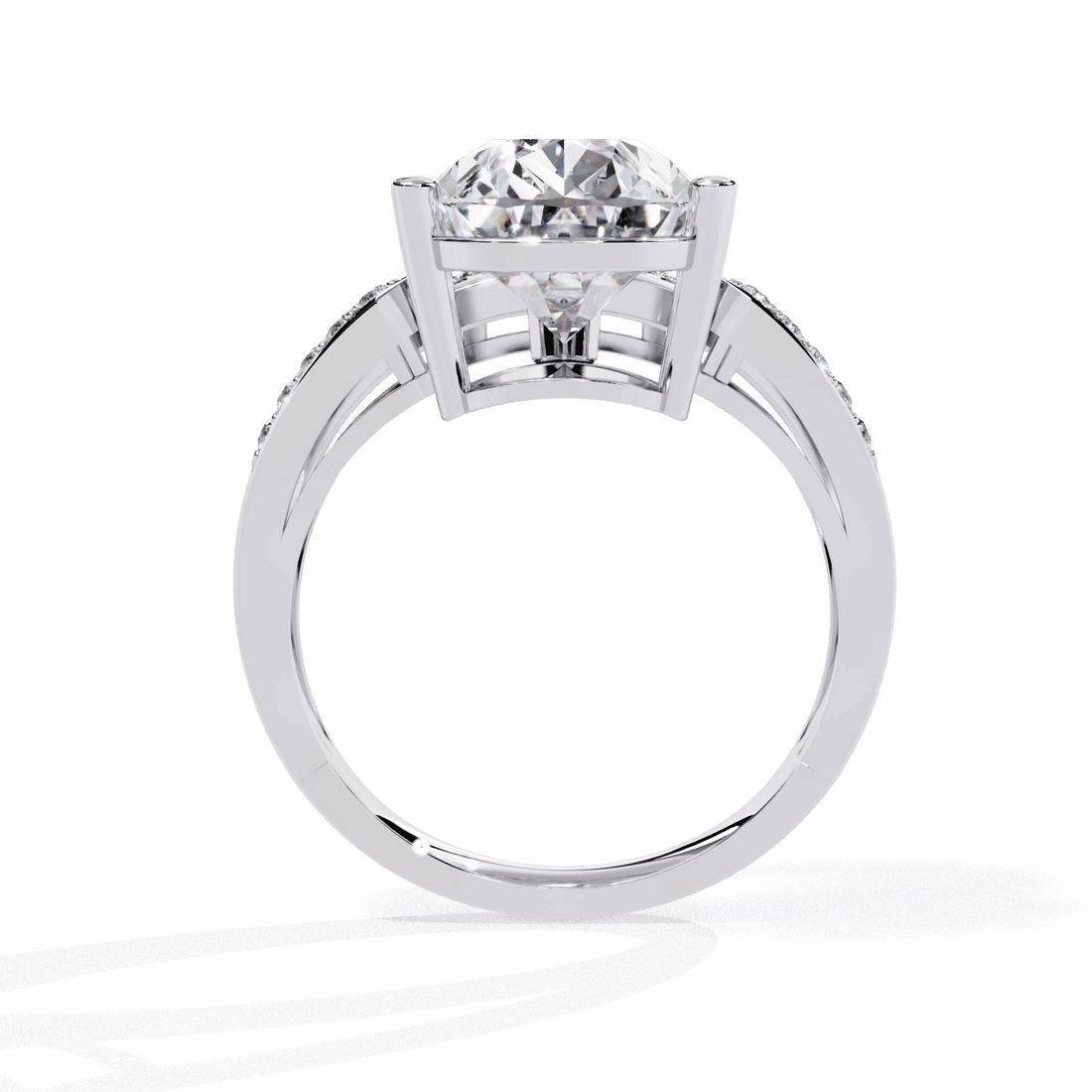 5.75 Carat Pear Bezel Setting Solitaire Ring in Moissanite | House of Estara