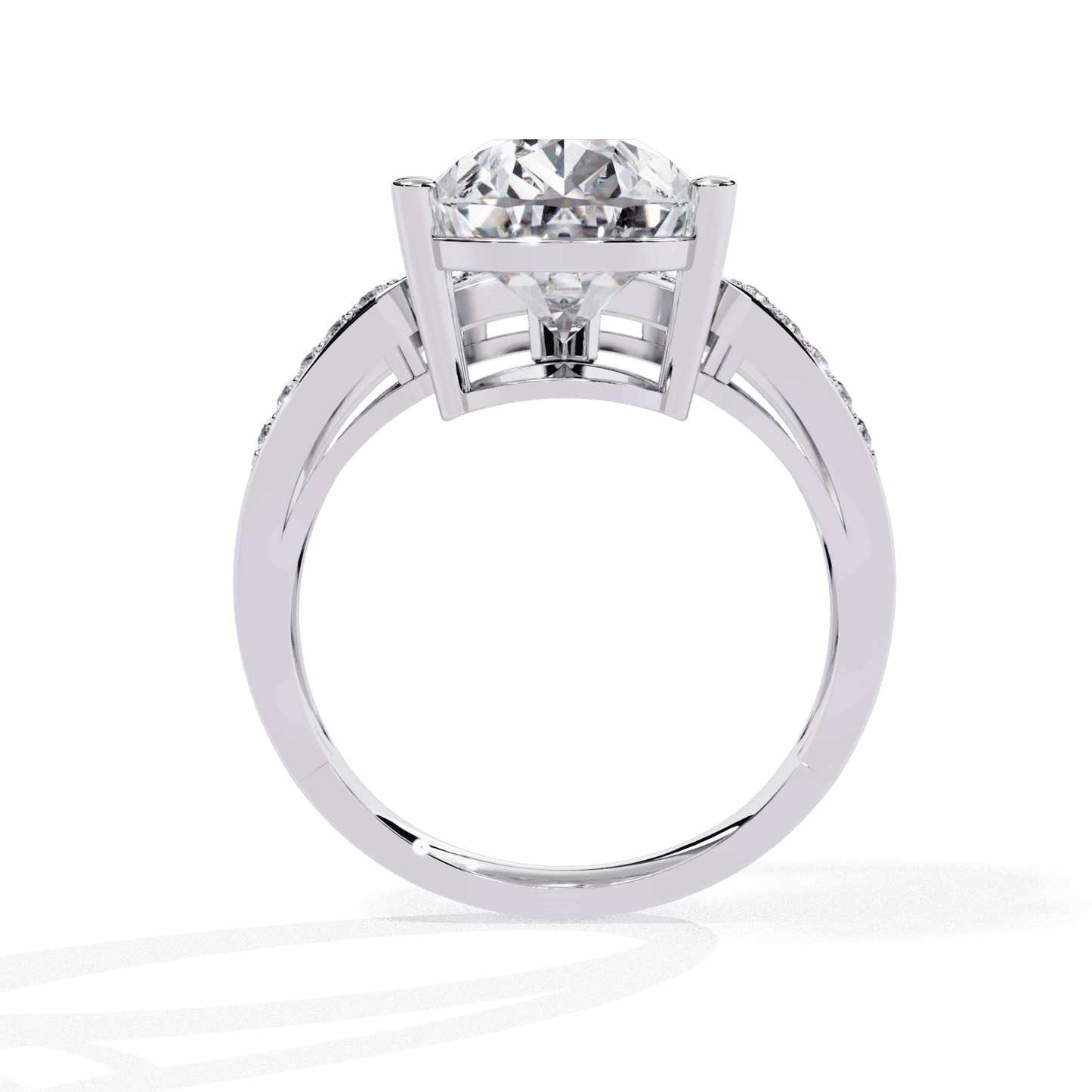 5.75 Carat Pear Bezel Setting Solitaire Ring in Moissanite | House of Estara