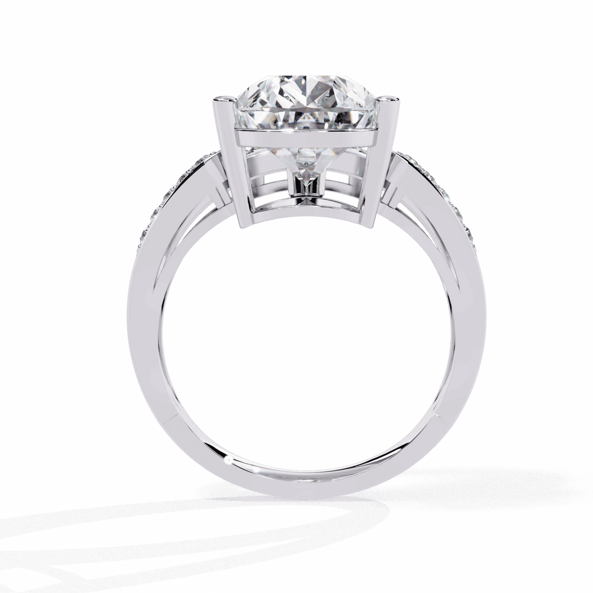 5.75 Carat Pear Bezel Setting Solitaire Ring in Moissanite | House of Estara