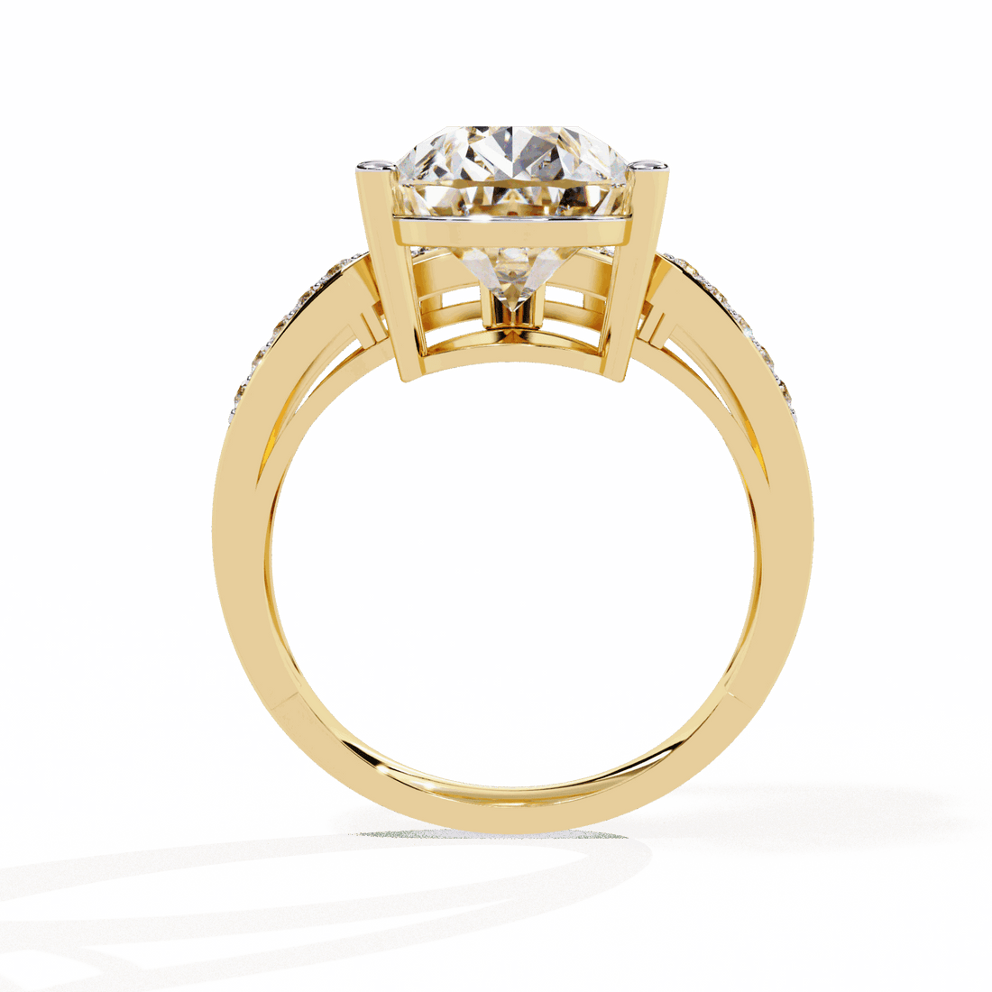 5.75 Carat Pear Bezel Setting Solitaire Ring in Moissanite | House of Estara
