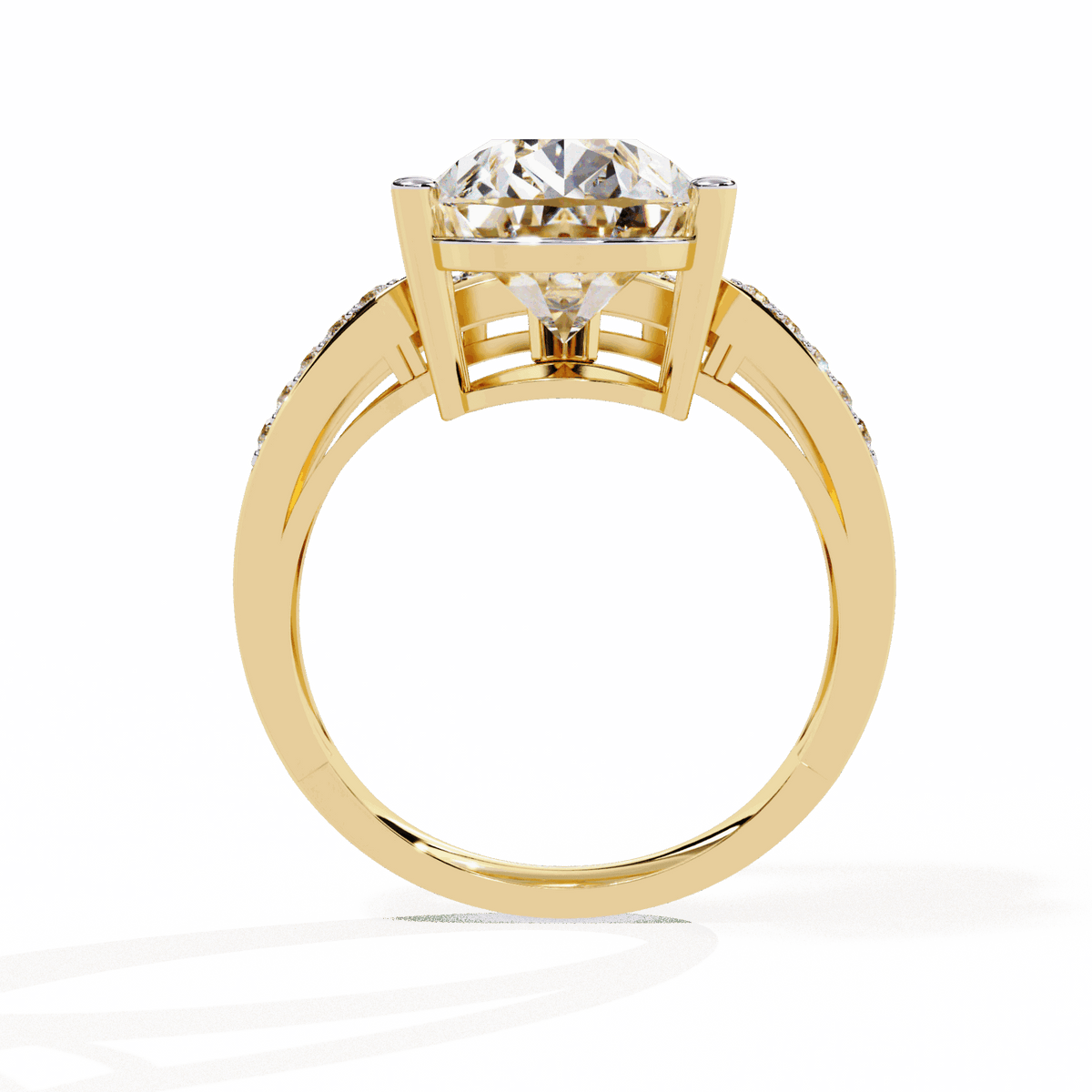 5.75 Carat Pear Bezel Setting Solitaire Ring in Moissanite | House of Estara