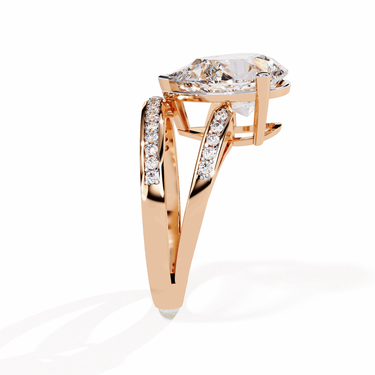 5.75 Carat Pear Bezel Setting Solitaire Ring in Moissanite | House of Estara