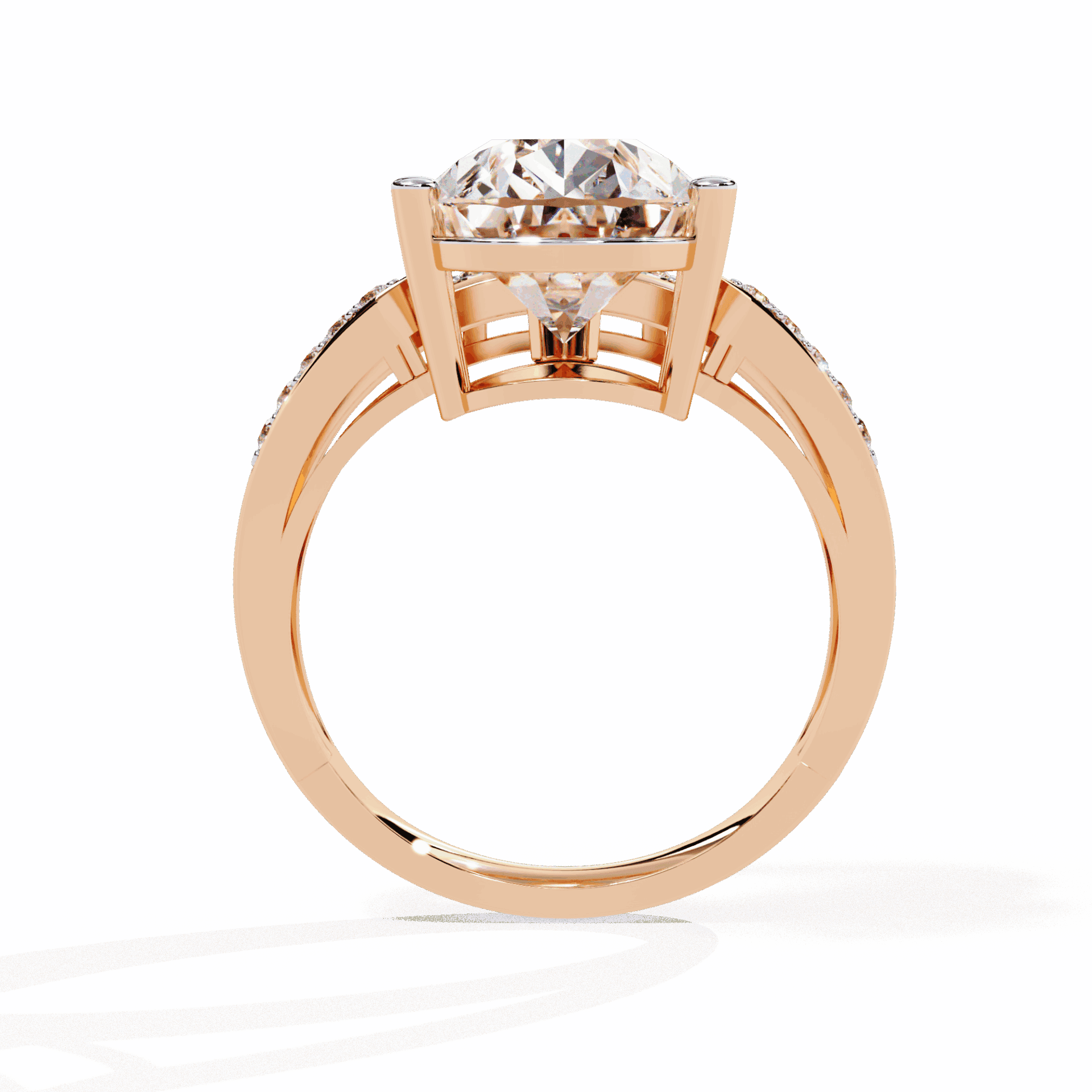 5.75 Carat Pear Bezel Setting Solitaire Ring in Moissanite | House of Estara