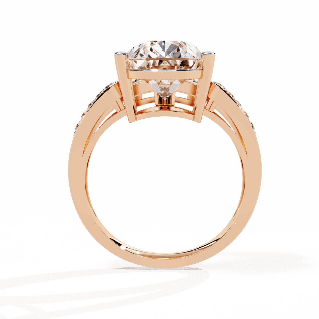 5.75 Carat Pear Bezel Setting Solitaire Ring in Moissanite | House of Estara