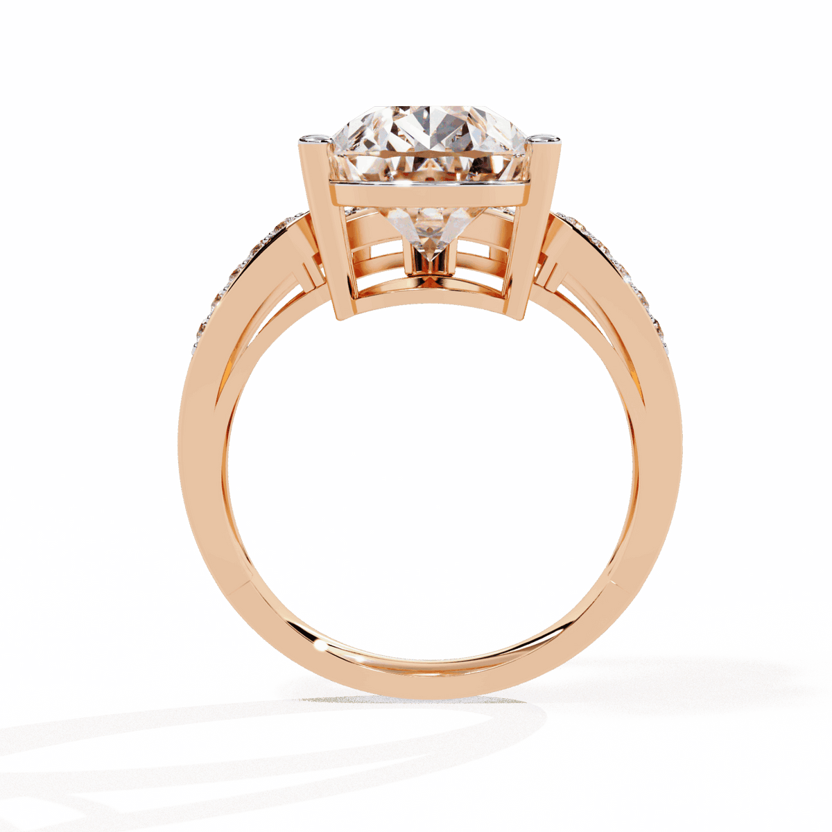 5.75 Carat Pear Bezel Setting Solitaire Ring in Moissanite | House of Estara