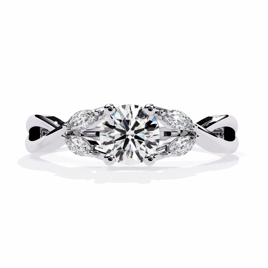 0.5 Carat Round Classic Band in Moissanite | House of Estara