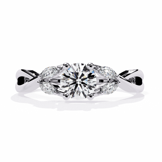 0.5 Carat Round Classic Band in Moissanite | House of Estara