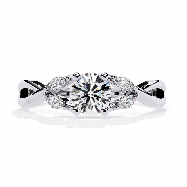 0.5 Carat Round Classic Band in Moissanite | House of Estara