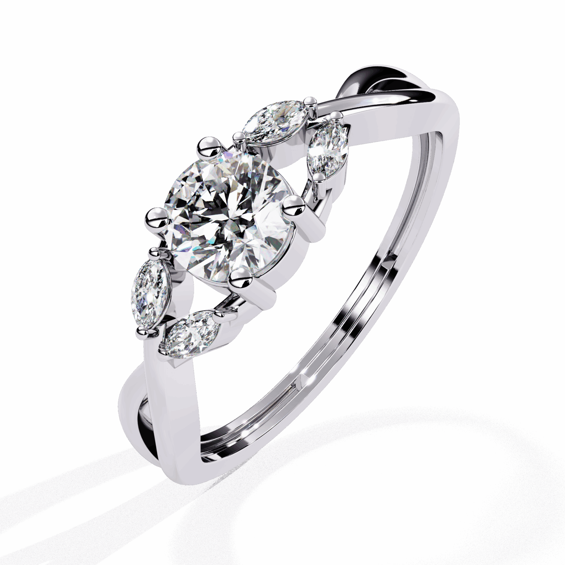 0.5 Carat Round Classic Band in Moissanite | House of Estara