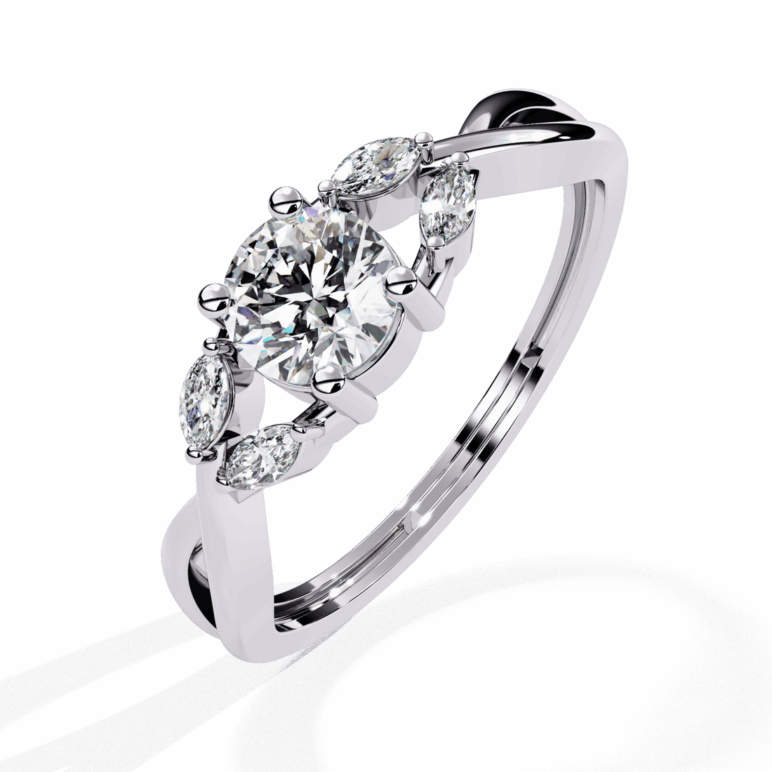 0.5 Carat Round Classic Band in Moissanite | House of Estara