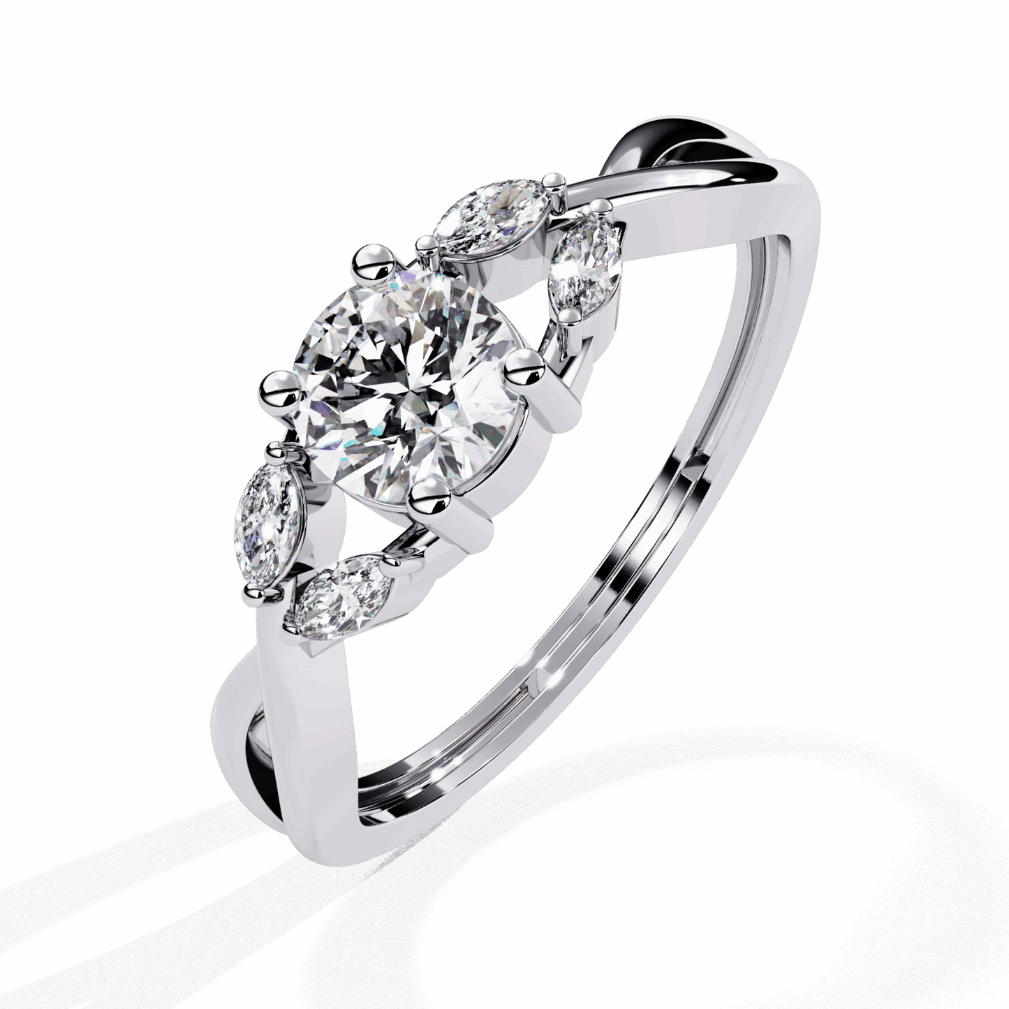 0.5 Carat Round Classic Band in Moissanite | House of Estara