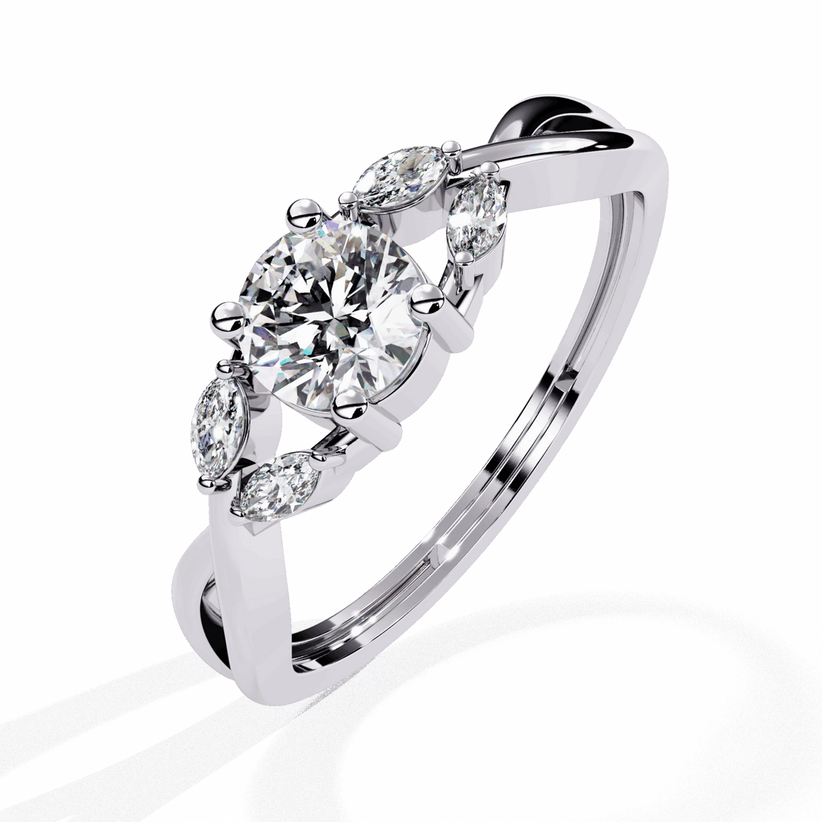 0.5 Carat Round Classic Band in Moissanite | House of Estara