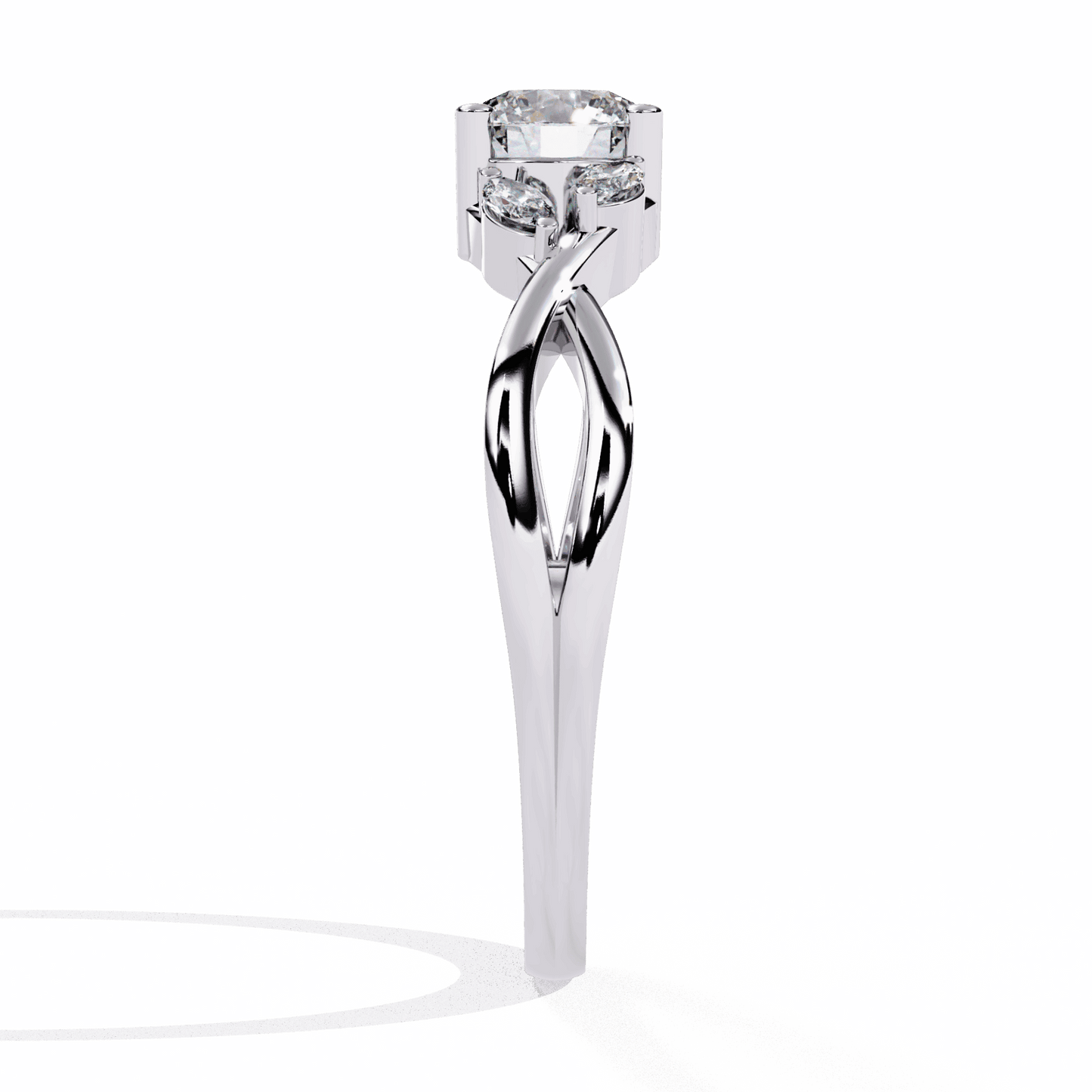0.5 Carat Round Classic Band in Moissanite | House of Estara