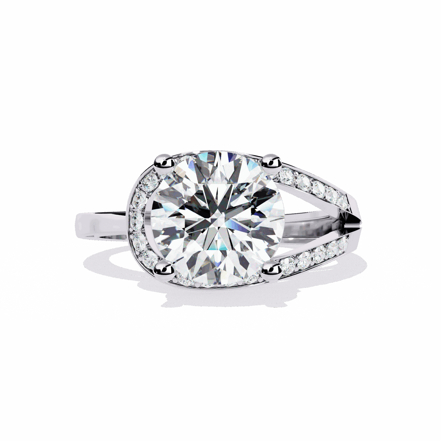 3 Carat Round Day and Night Ring in Moissanite | House of Estara