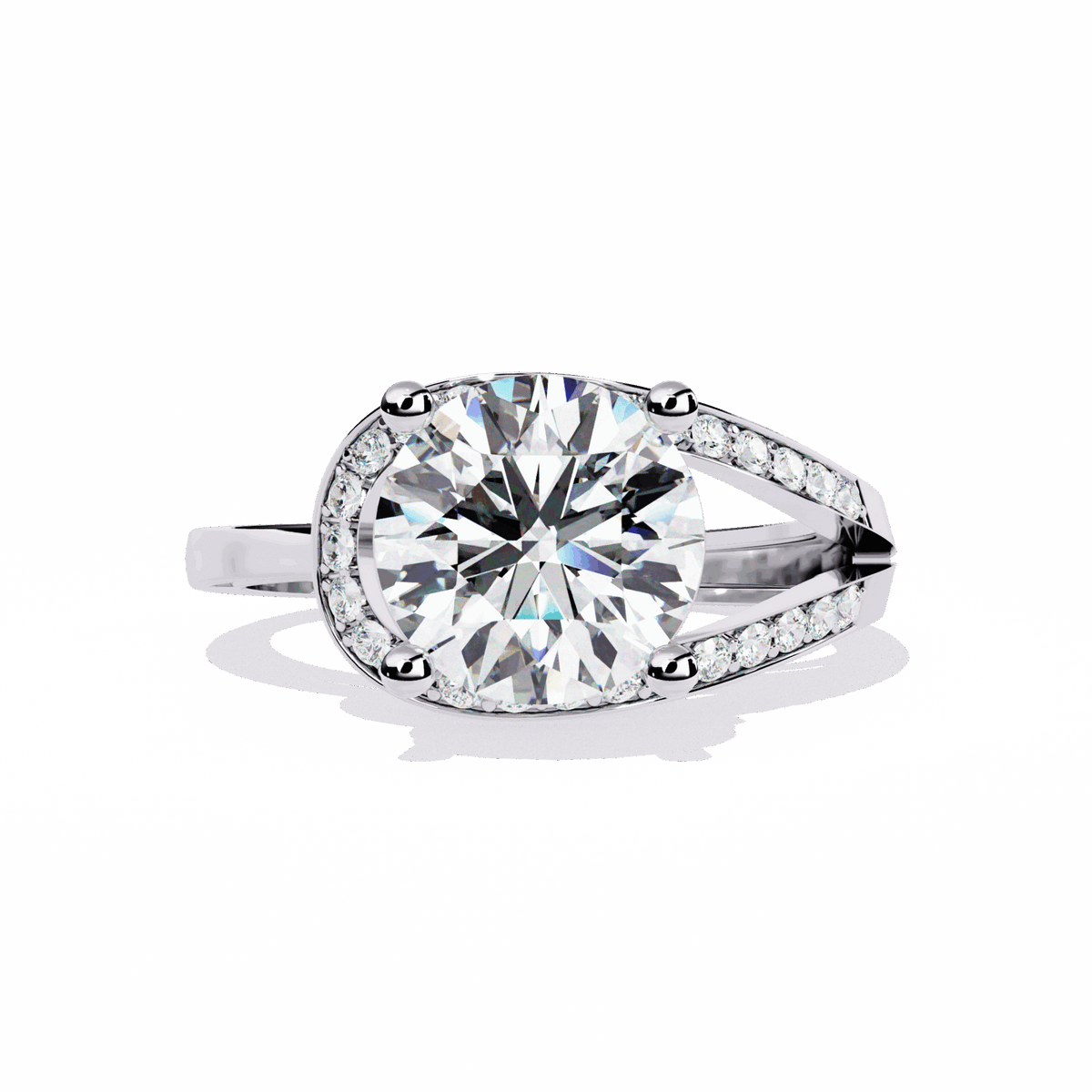 3 Carat Round Day and Night Ring in Moissanite | House of Estara