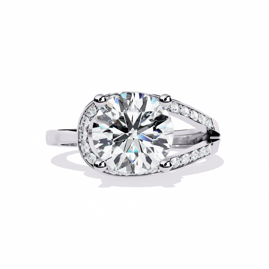 3 Carat Round Day and Night Ring in Moissanite | House of Estara