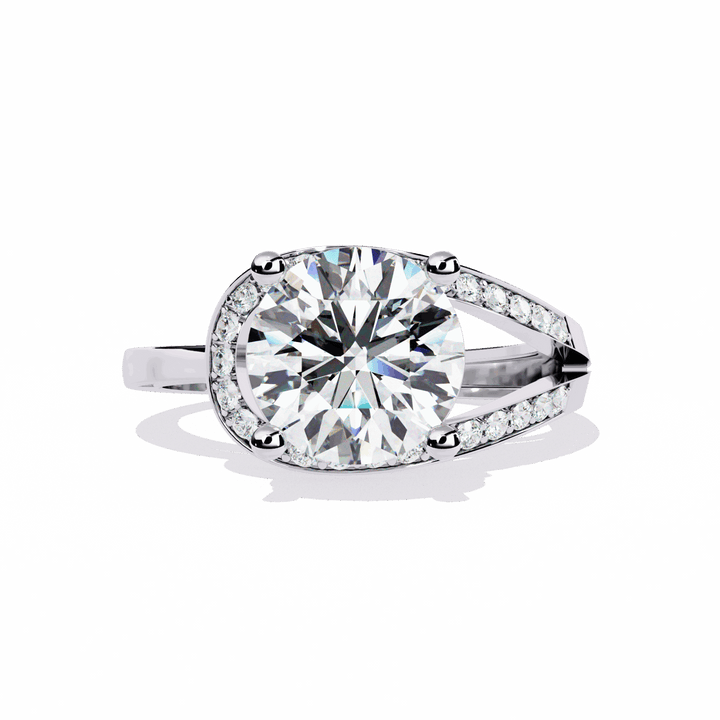3 Carat Round Day and Night Ring in Moissanite | House of Estara