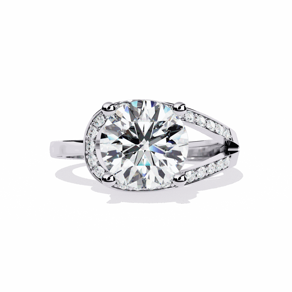 Day and Night Round Split Shank Pavé