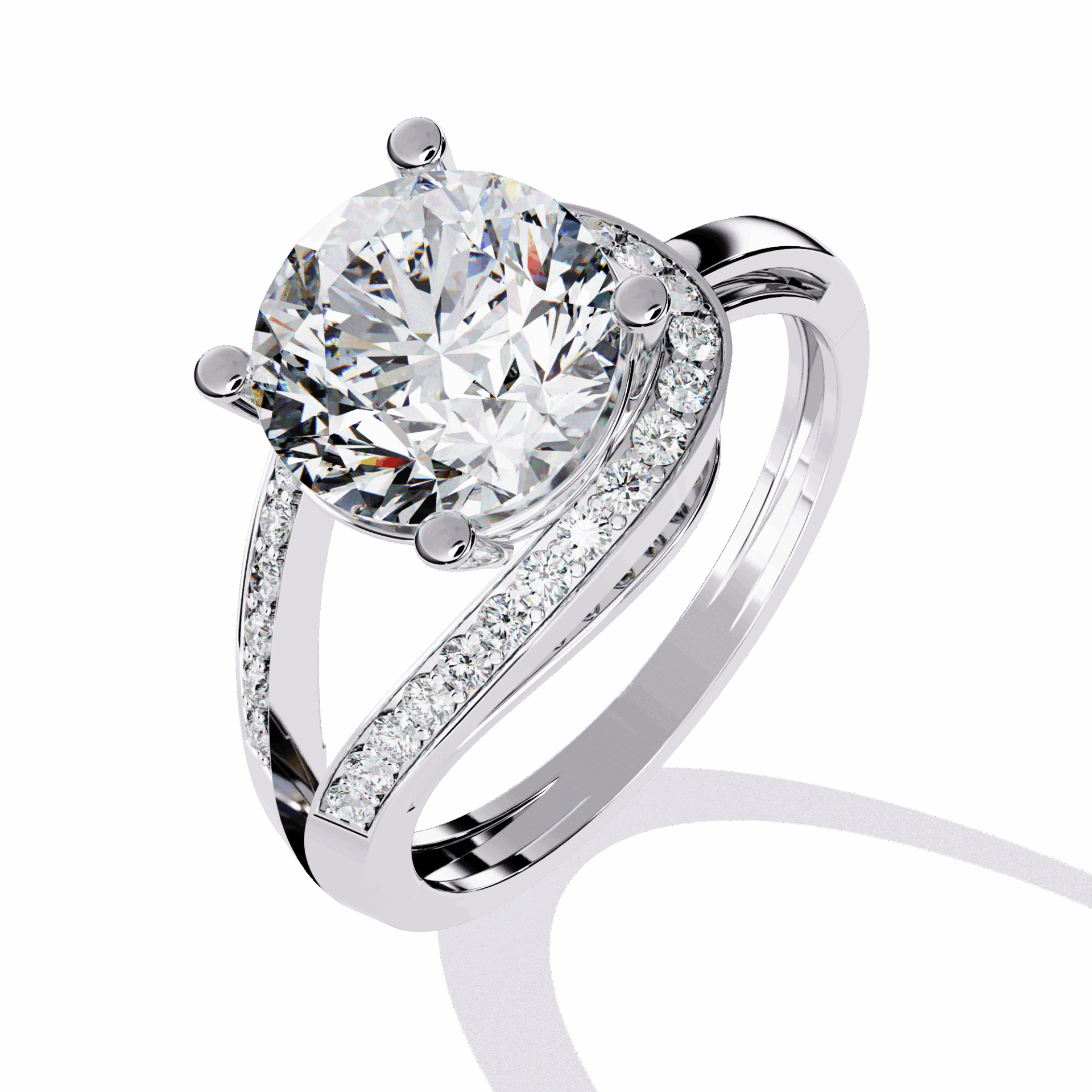 3 Carat Round Day and Night Ring in Moissanite | House of Estara