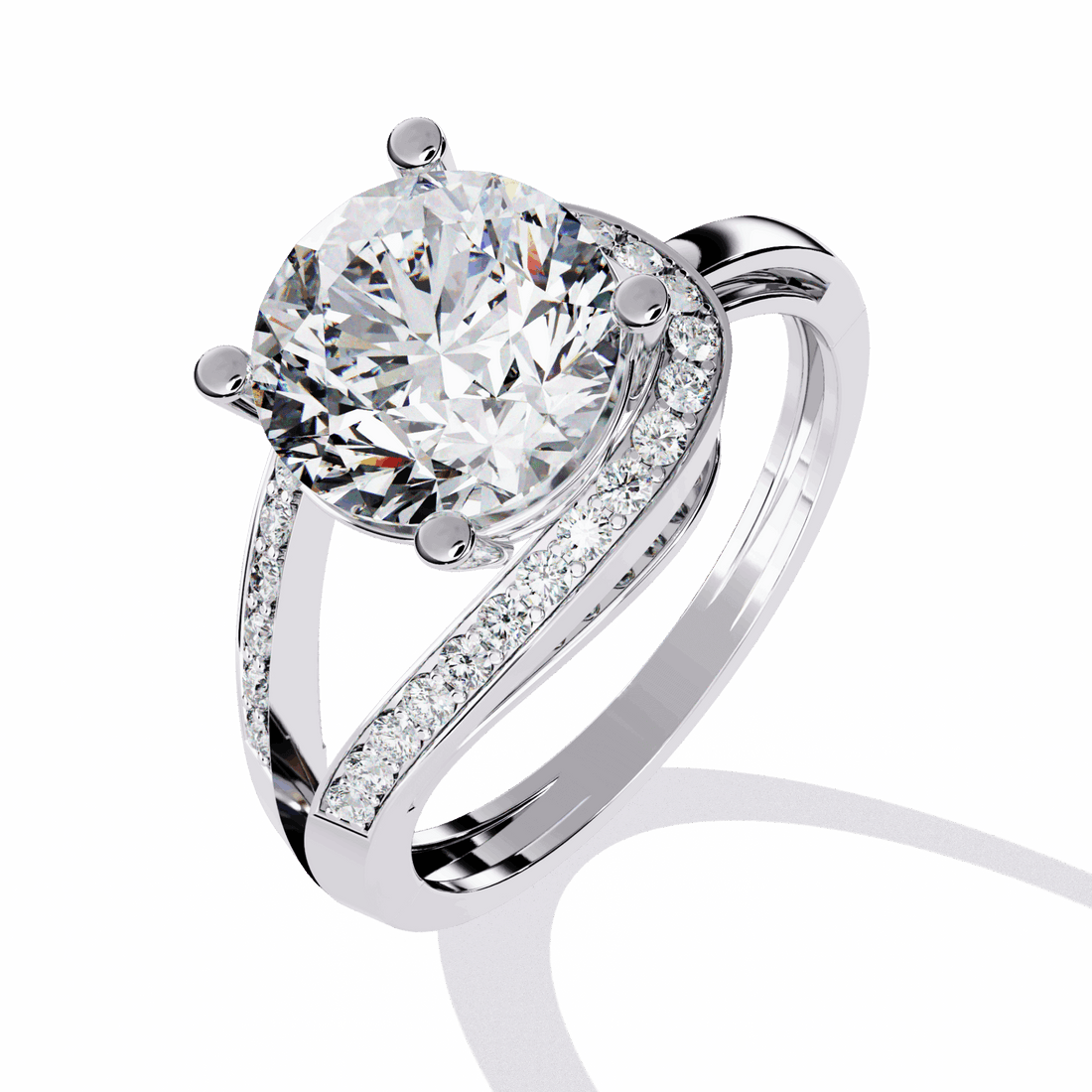 3 Carat Round Day and Night Ring in Moissanite | House of Estara