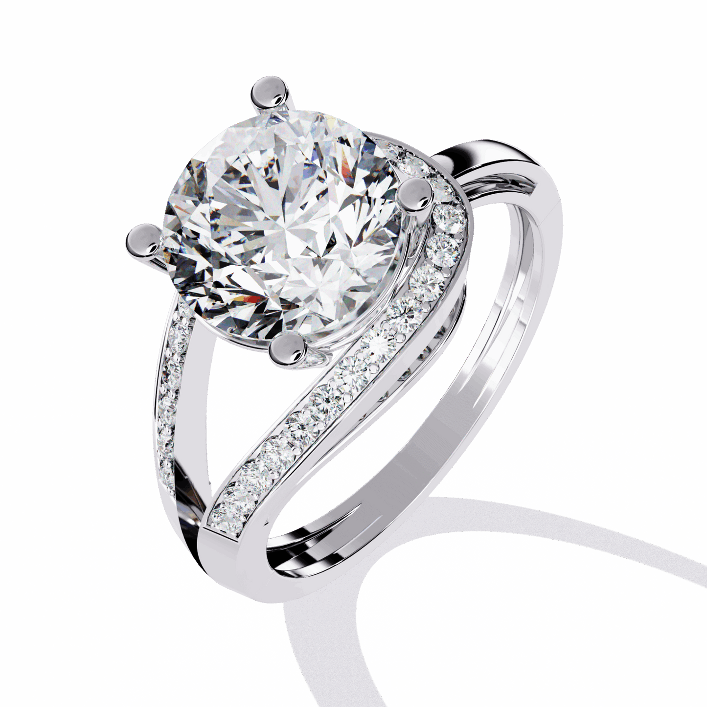 3 Carat Round Day and Night Ring in Moissanite | House of Estara