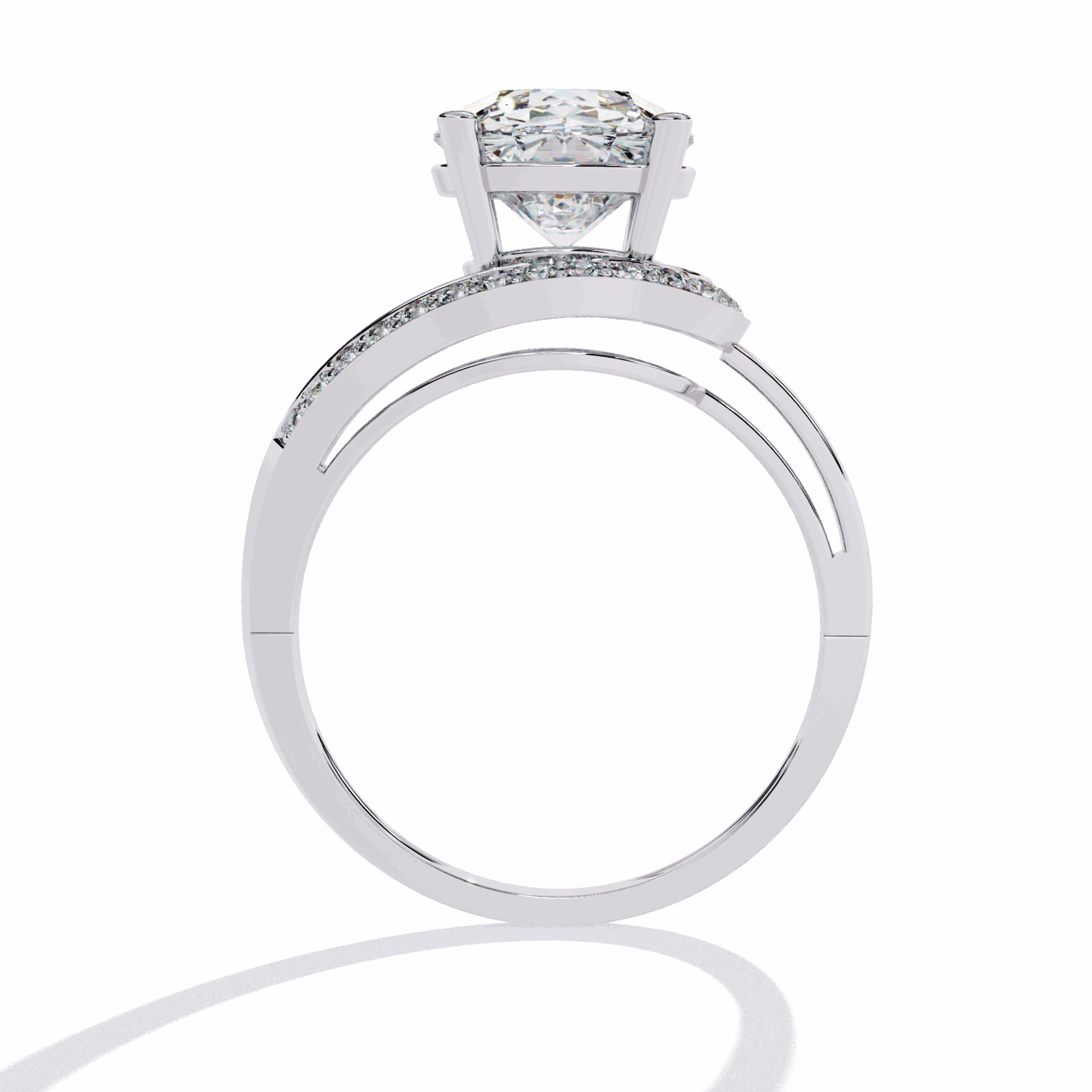 3 Carat Round Day and Night Ring in Moissanite | House of Estara