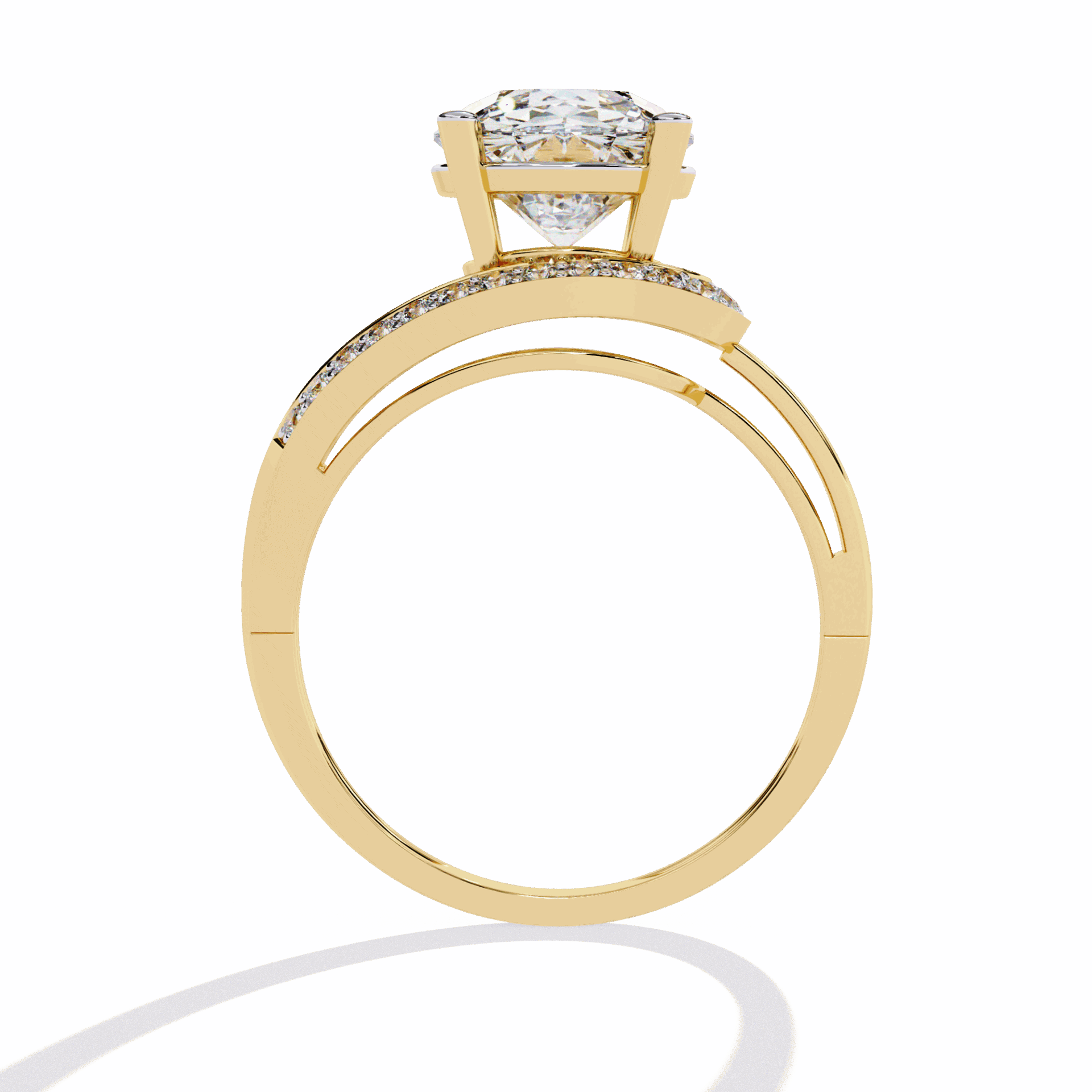 3 Carat Round Day and Night Ring in Moissanite | House of Estara