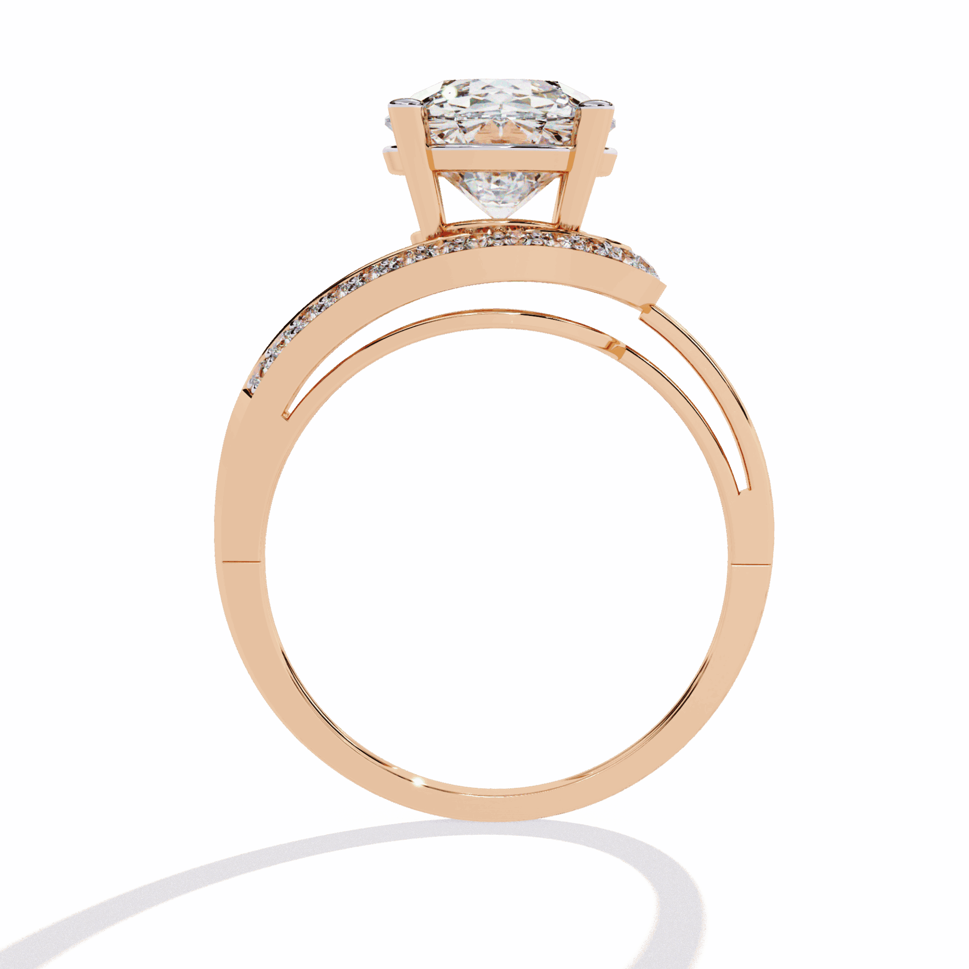 3 Carat Round Day and Night Ring in Moissanite | House of Estara