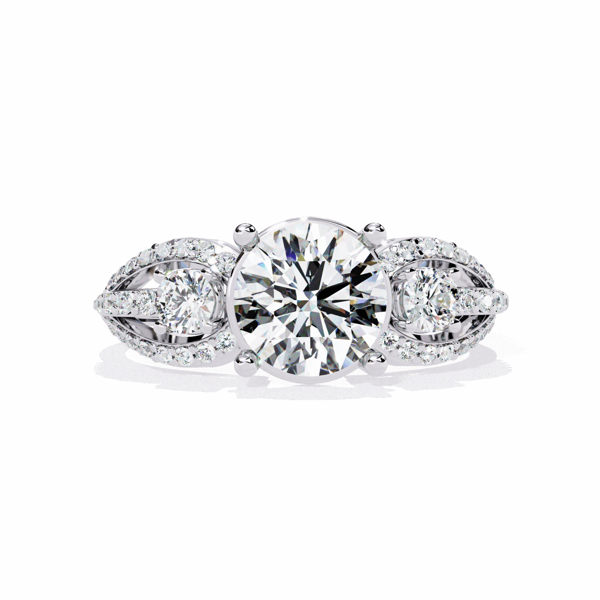 1.75 Carat Round Day and Night Ring in Moissanite | House of Estara