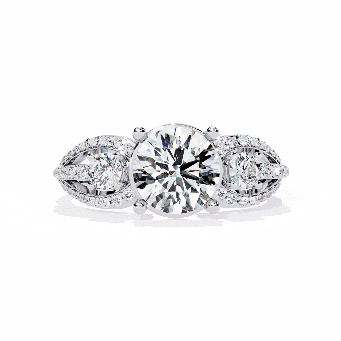 1.75 Carat Round Day and Night Ring in Moissanite | House of Estara