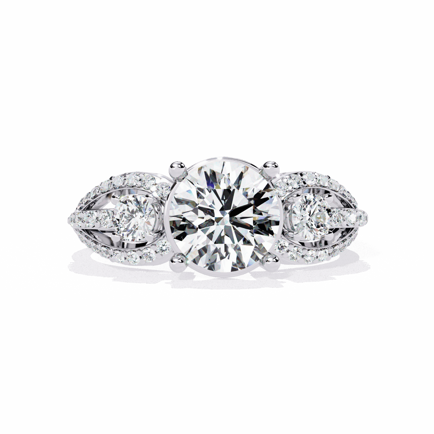 1.75 Carat Round Day and Night Ring in Moissanite | House of Estara