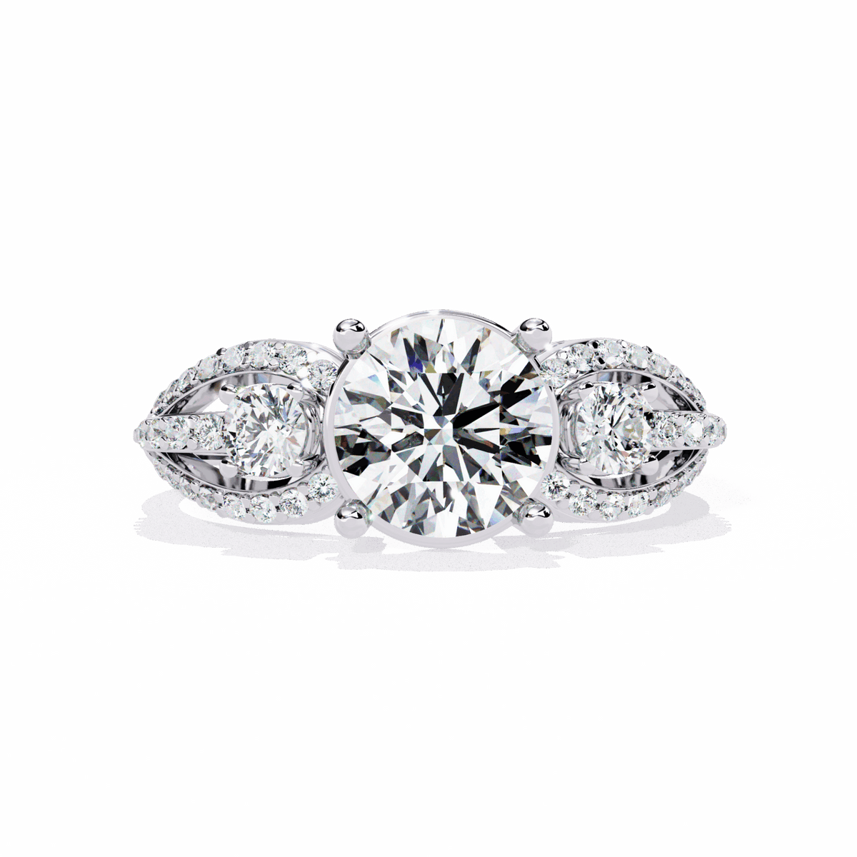 1.75 Carat Round Day and Night Ring in Moissanite | House of Estara