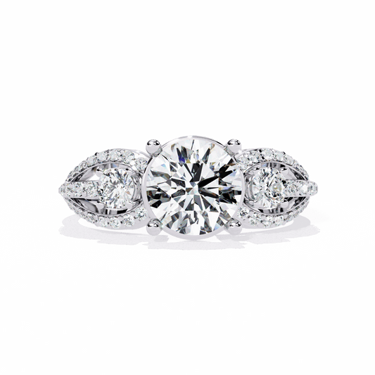 1.75 Carat Round Day and Night Ring in Moissanite | House of Estara