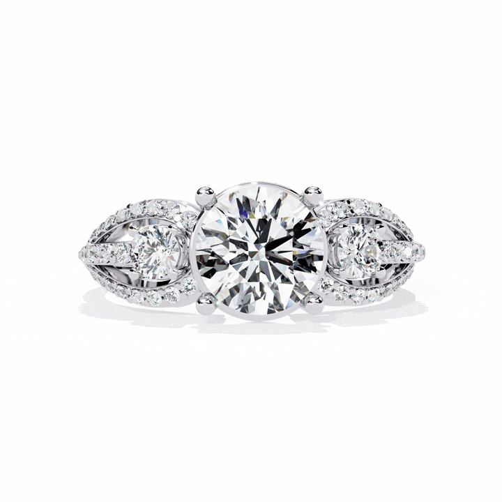 1.75 Carat Round Day and Night Ring in Moissanite | House of Estara