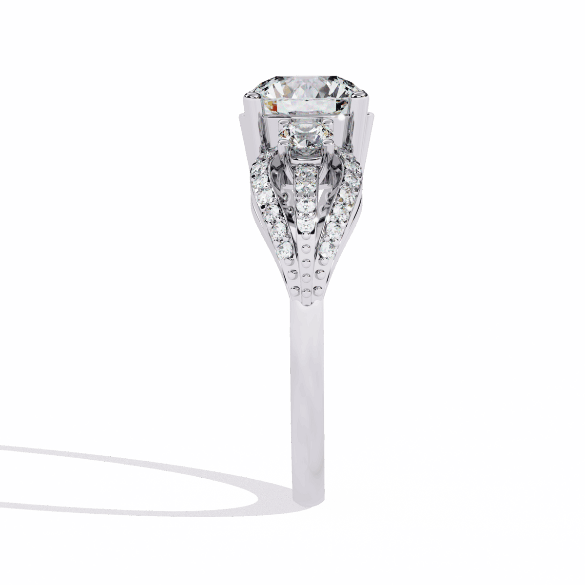1.75 Carat Round Day and Night Ring in Moissanite | House of Estara