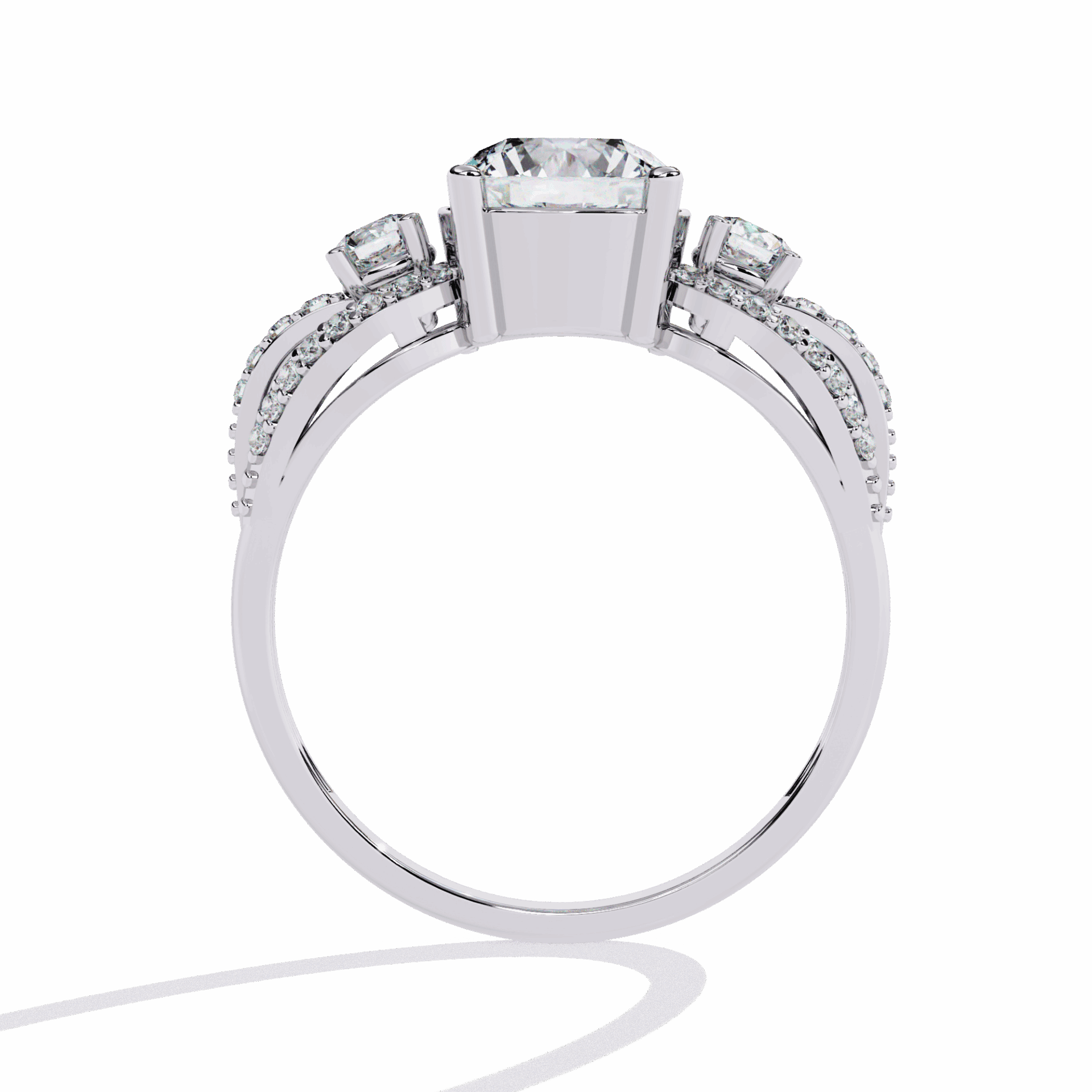 1.75 Carat Round Day and Night Ring in Moissanite | House of Estara