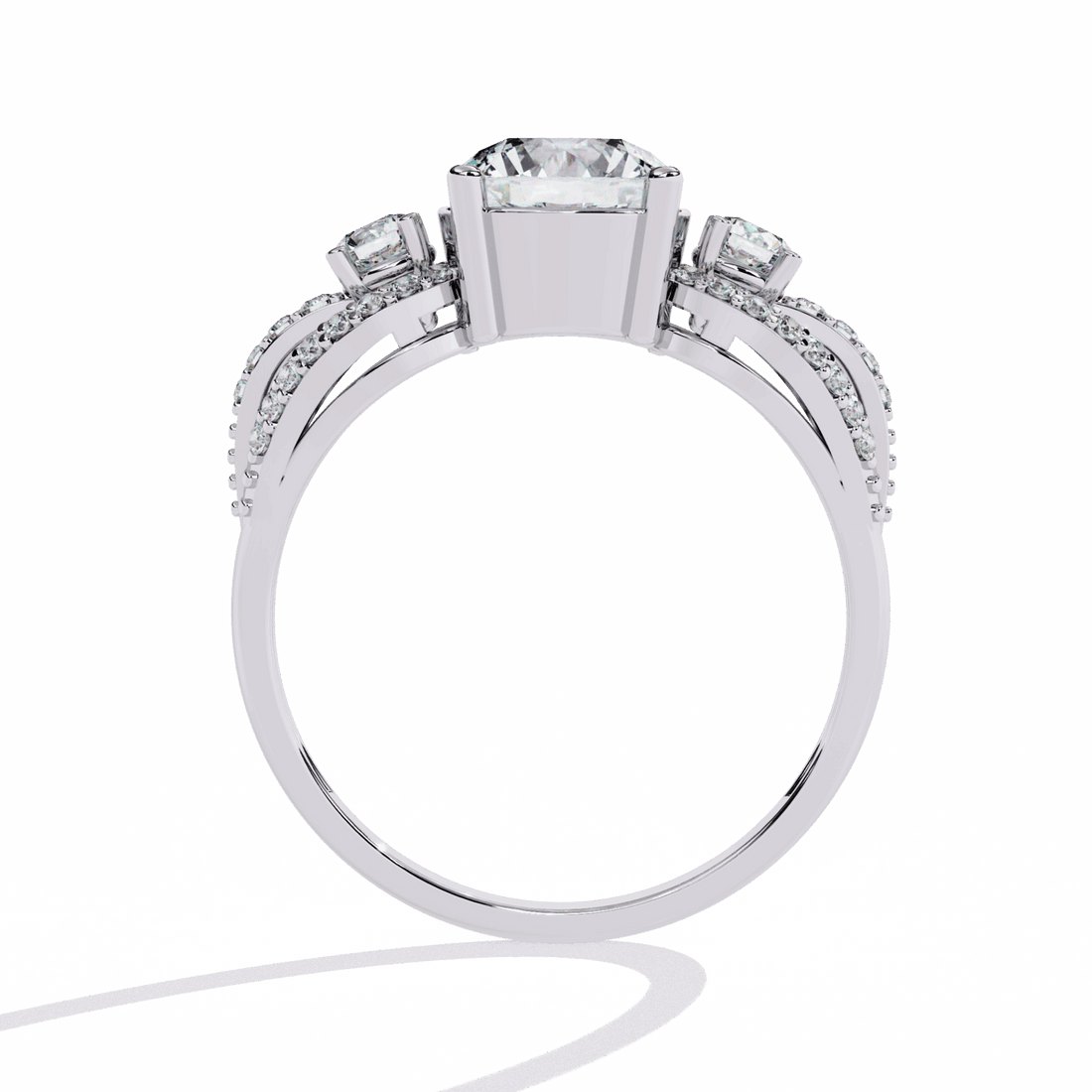 1.75 Carat Round Day and Night Ring in Moissanite | House of Estara