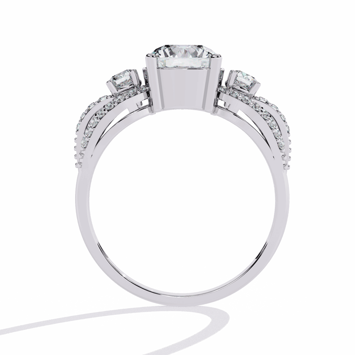 1.75 Carat Round Day and Night Ring in Moissanite | House of Estara