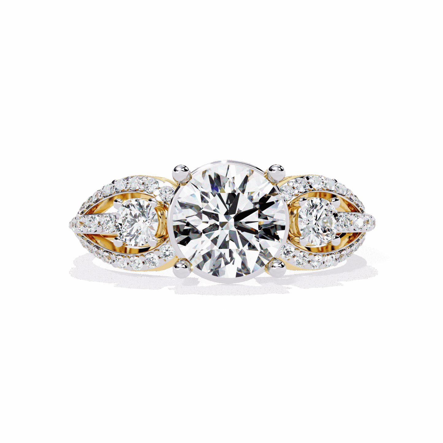1.75 Carat Round Day and Night Ring in Moissanite | House of Estara