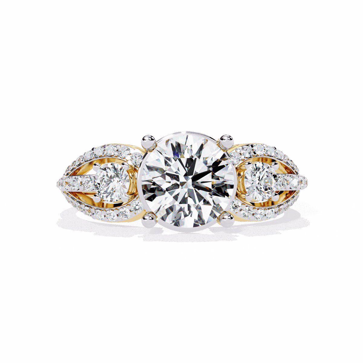 1.75 Carat Round Day and Night Ring in Moissanite | House of Estara